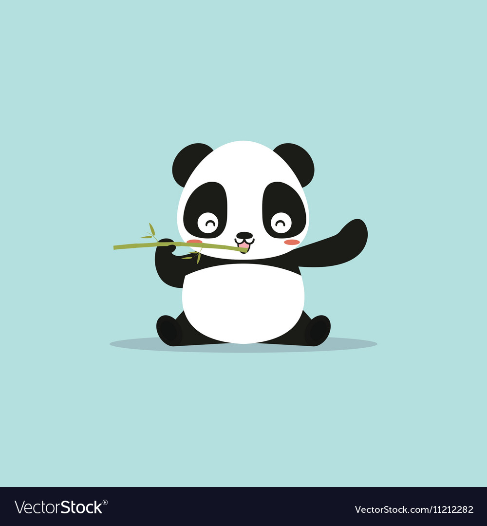 Kawaii panda Royalty Free Vector Image - VectorStock