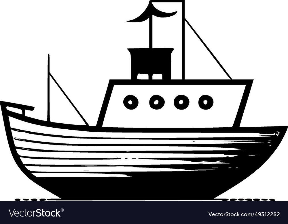 Boat - high quality logo ideal for t-shirt Vector Image