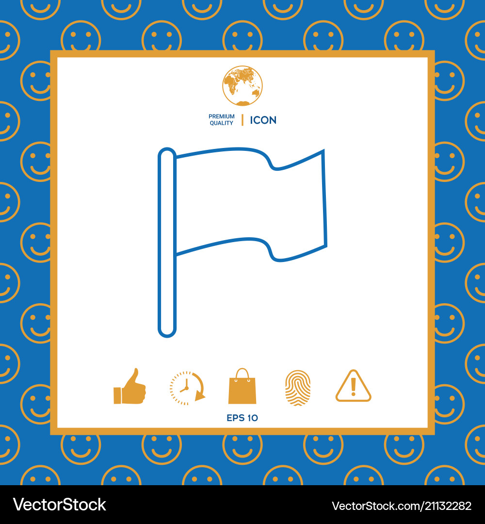 Flag linear icon Royalty Free Vector Image - VectorStock