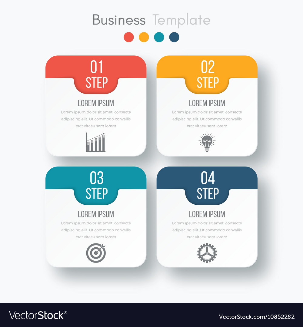 Four square template with phyto product Royalty Free Vector