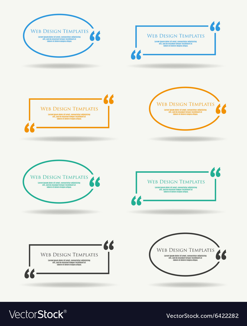 Quotation Speech banner Royalty Free Vector Image