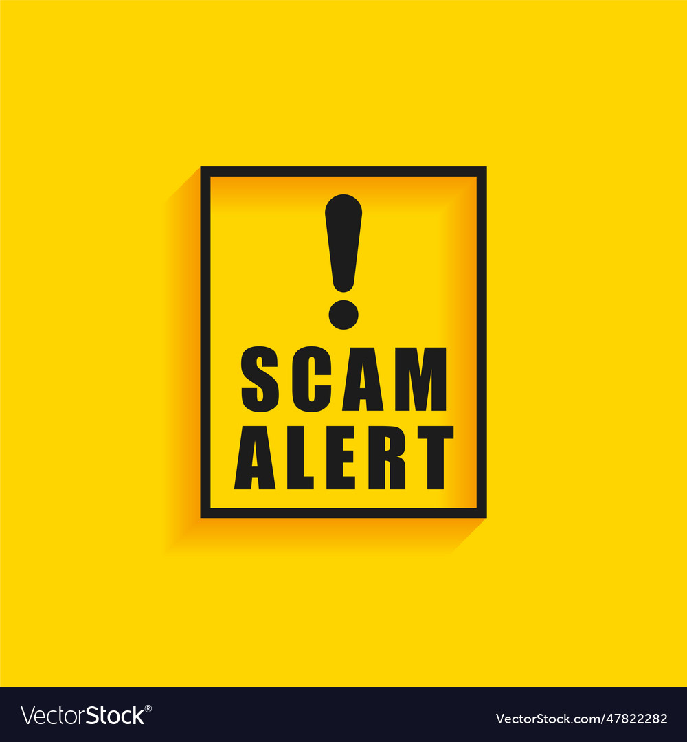 Scam alert alarm for your online data and email Vector Image