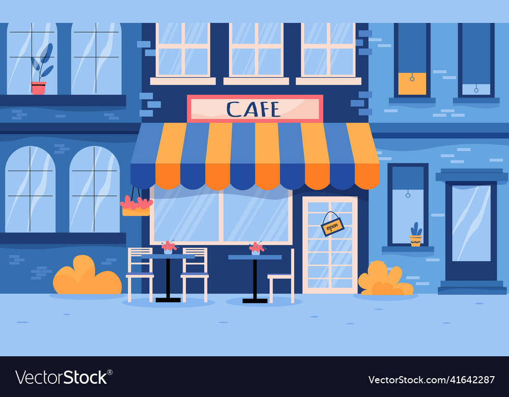 Cafe outdoor Royalty Free Vector Image - VectorStock