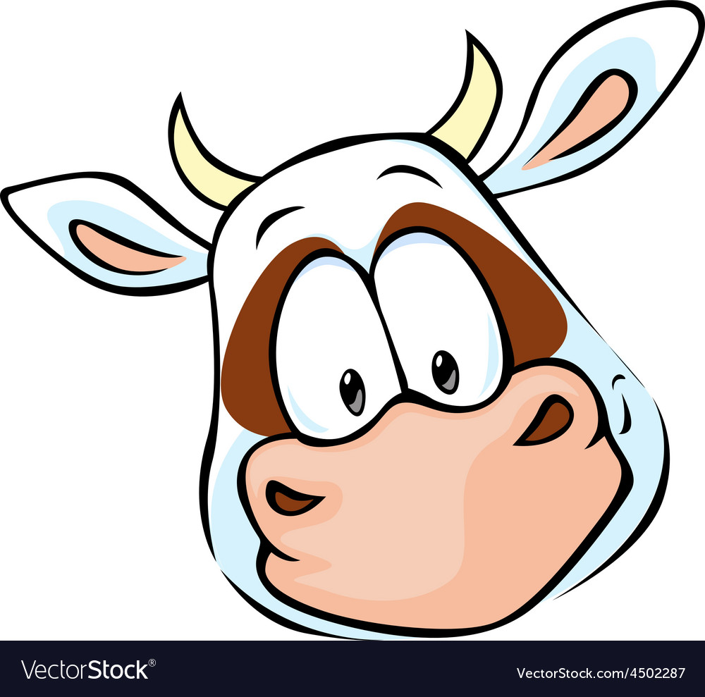 cartoon beef cow head