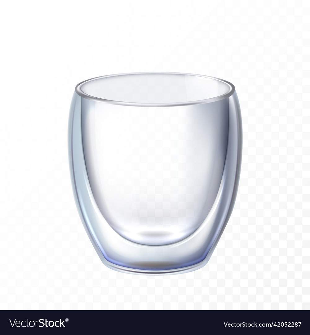 Double glass cup coffee Royalty Free Vector Image