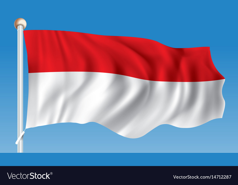 Flag of indonesia Royalty Free Vector Image - VectorStock