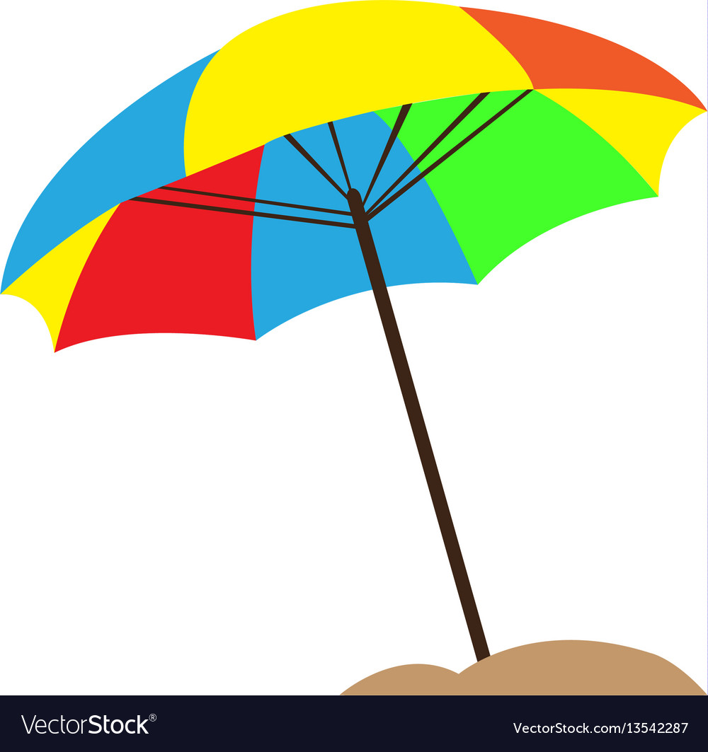 Isolated sand umbrella Royalty Free Vector Image