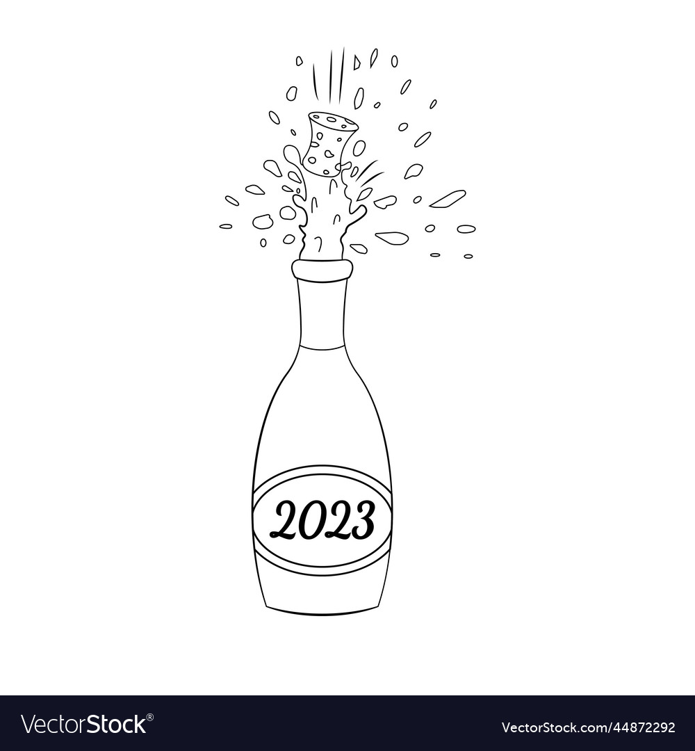 Flasche Champagner 2023