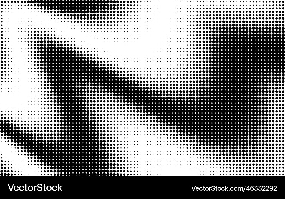 Monochrome gradient halftone dots background Vector Image