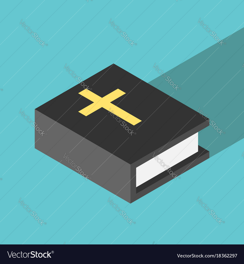 Simple isometric holy bible Royalty Free Vector Image