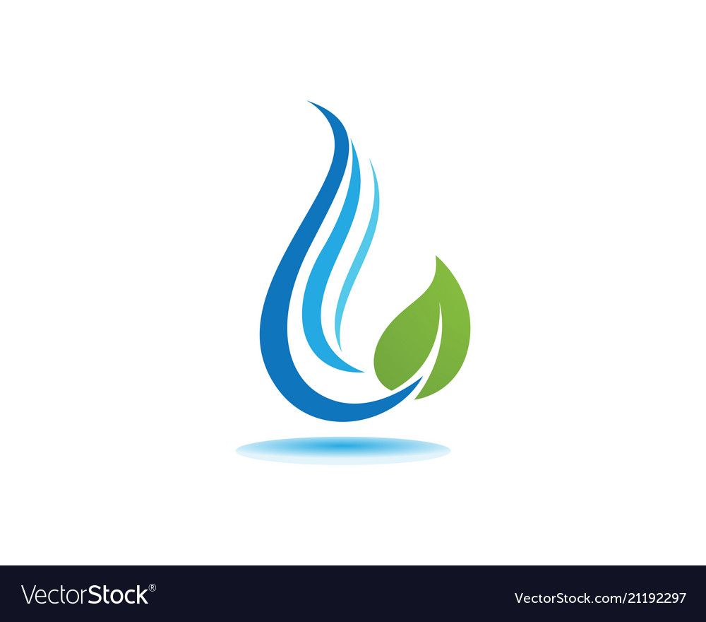 Water drop logo template design Royalty Free Vector Image