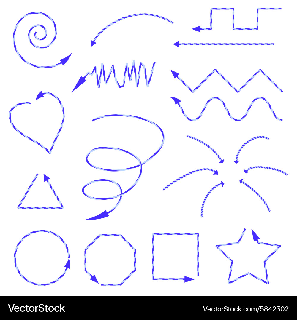 Arrows blue Royalty Free Vector Image - VectorStock