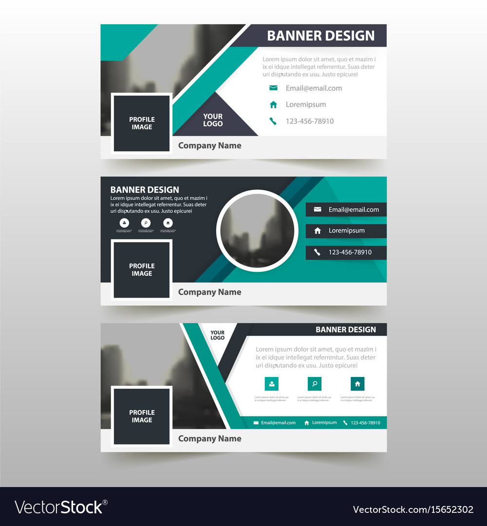 Green Corporate Business Banner Template Vector Image