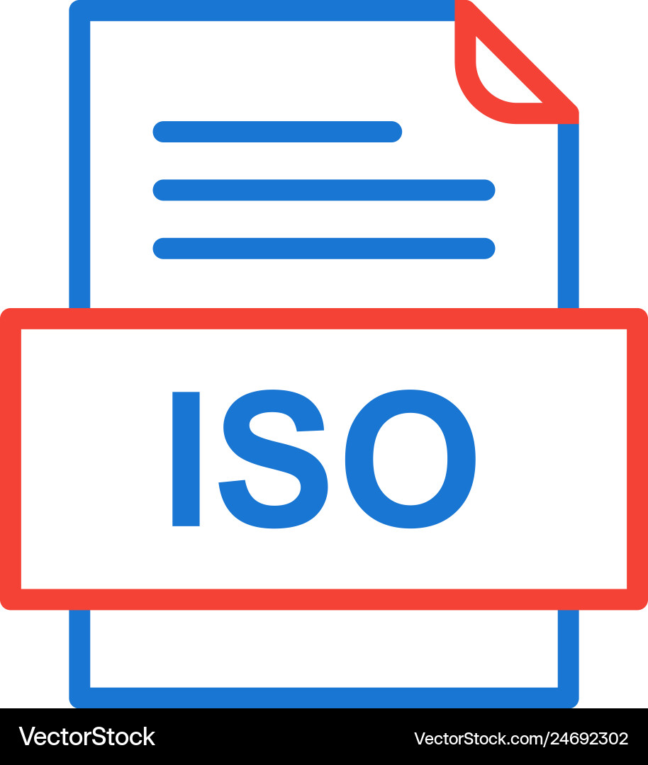 Iso file document icon Royalty Free Vector Image