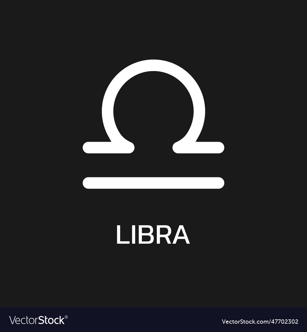 Libra icon or sign zodiac astrology horoscope Vector Image