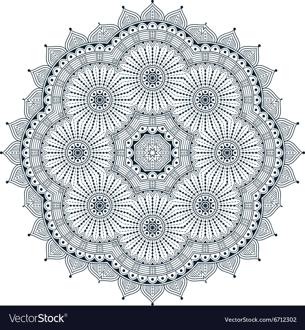 Round mandala Royalty Free Vector Image - VectorStock