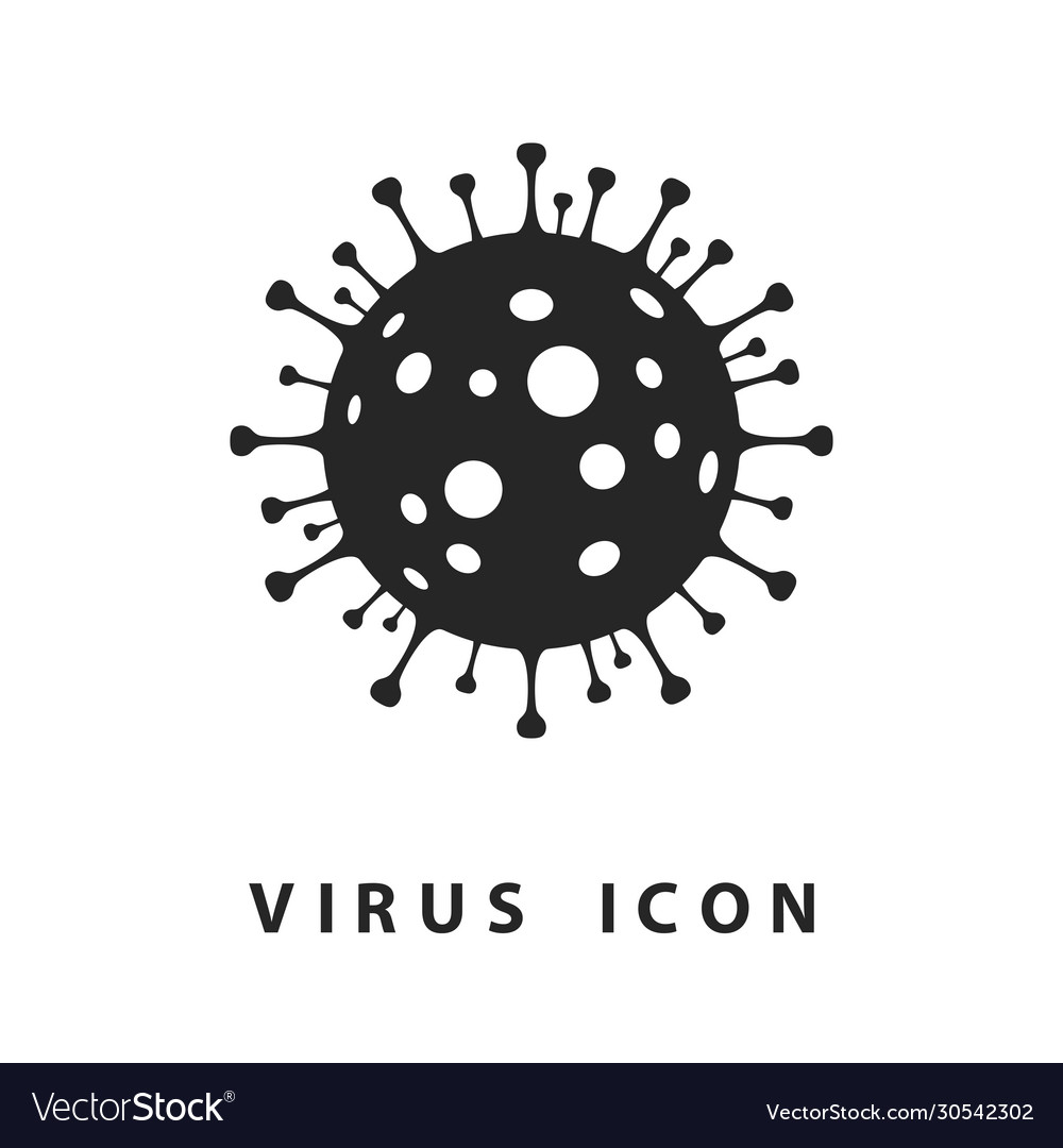 Virus coronavirus icon isolated on white Vector Image