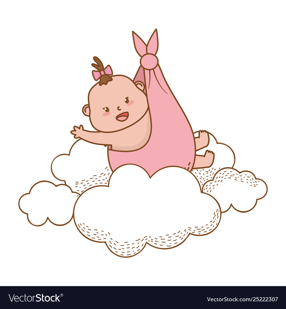 Baby Shower Cartoon Card Royalty Free Vector Image