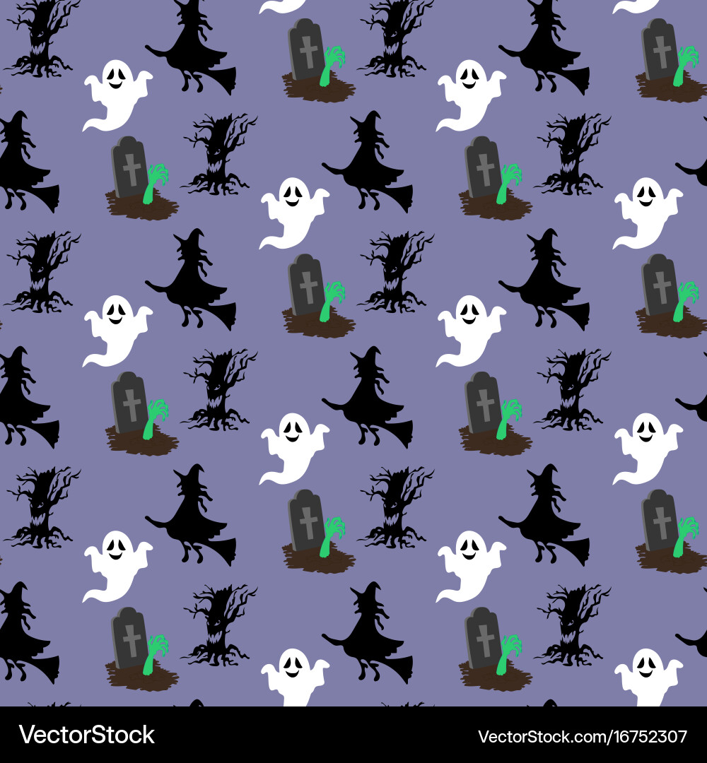 Halloween seamless pattern Royalty Free Vector Image