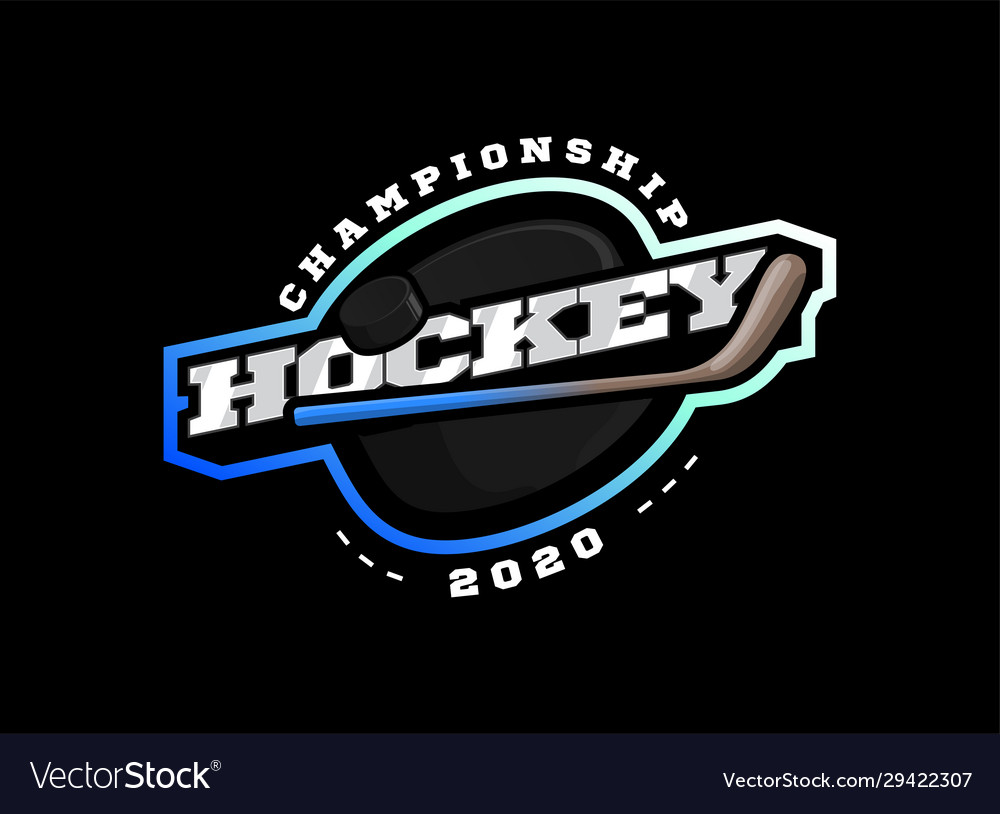 Hockey Sport Logo Modern Professional Sporty Vector Image