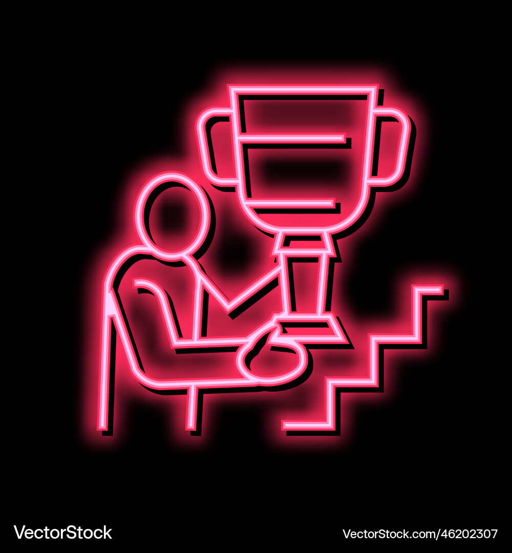 Self-realization people value neon glow icon Vector Image