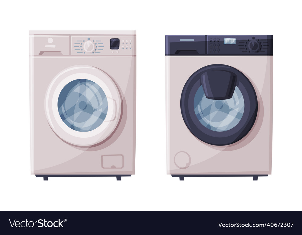 Washing Machine As Home Or Household Electric Vector Image