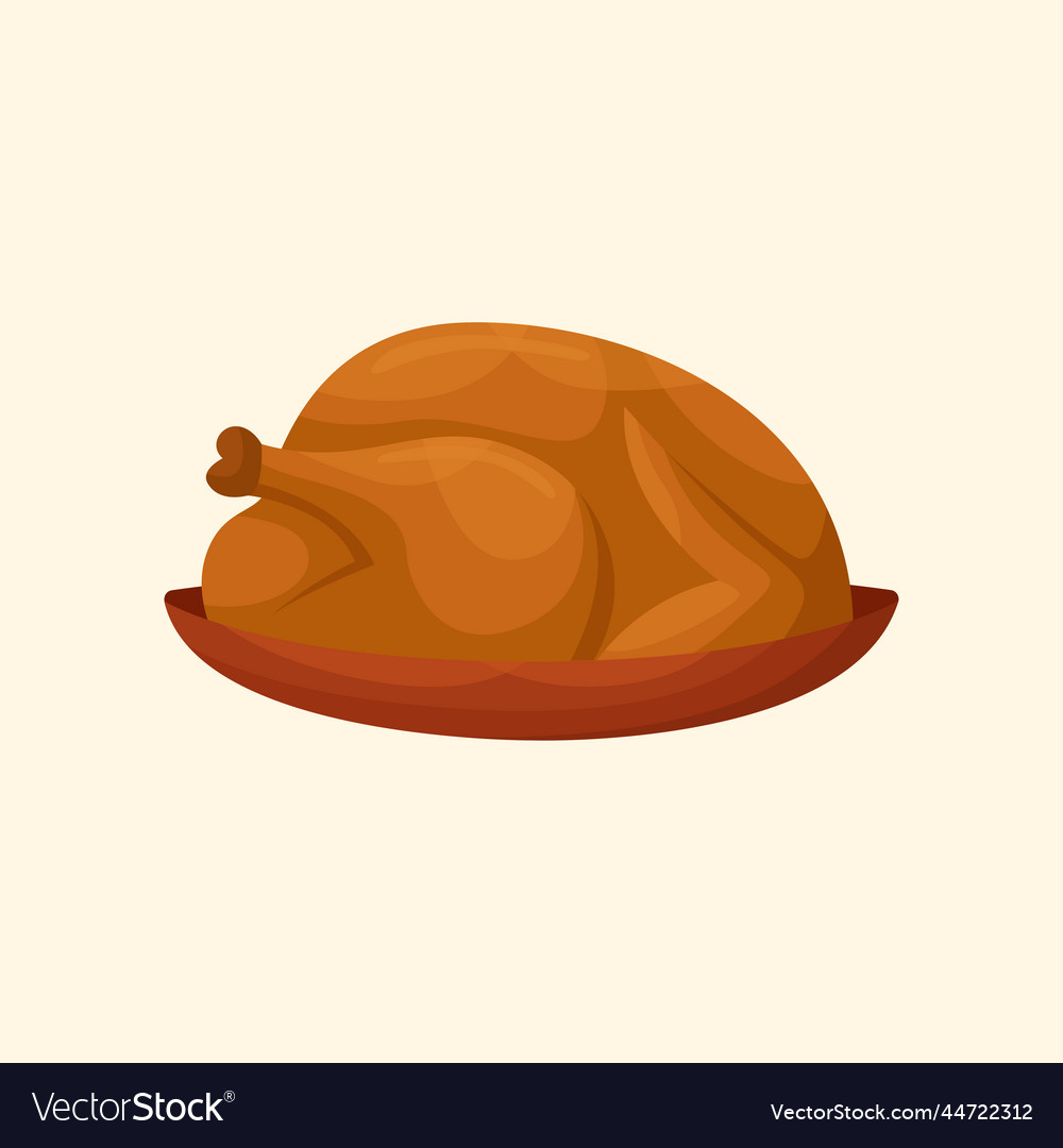 An American Dish - Turkey Kitchen For New Year Vector Image