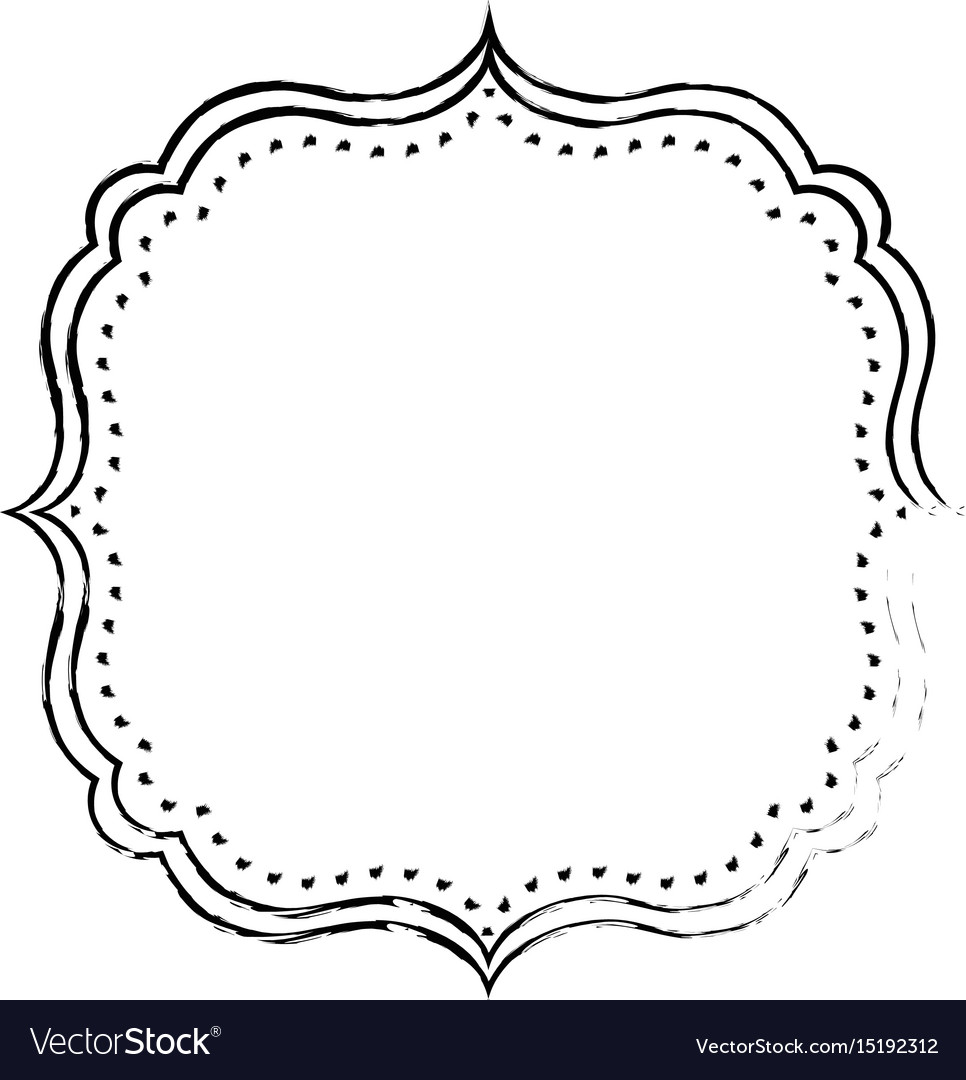 Frame decoration emblem Royalty Free Vector Image