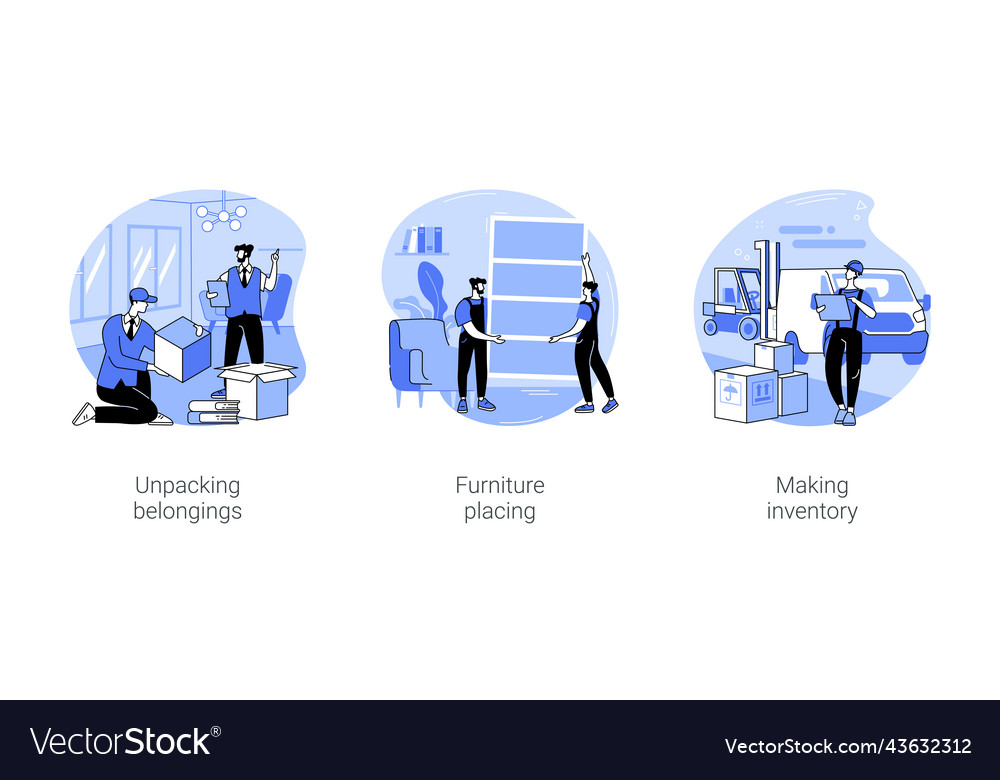 Full service movers isolated cartoon Royalty Free Vector