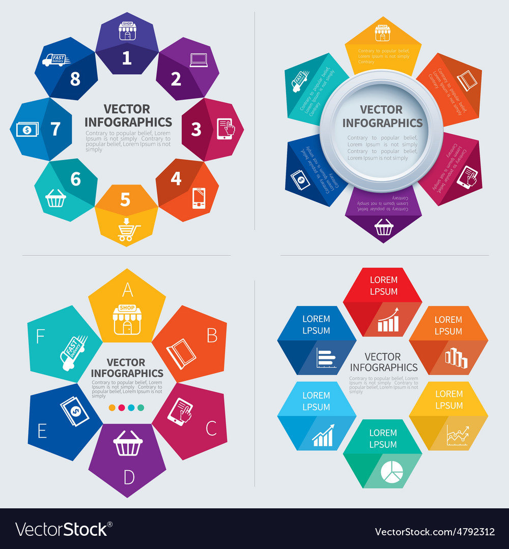 Infographics Set Templates Royalty Free Vector Image