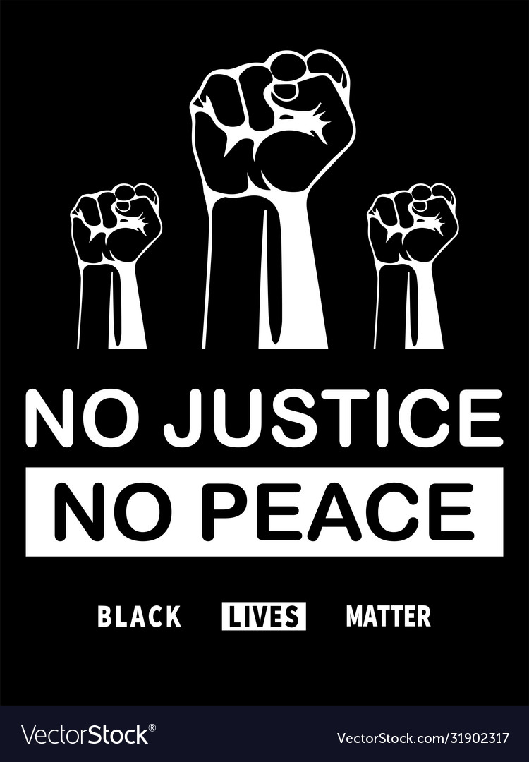 Black lives matter and white blm depicting Vector Image