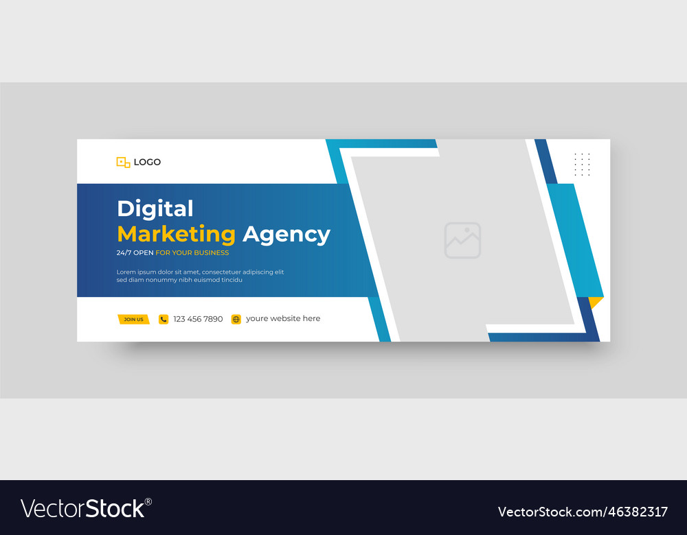 Business marketing social media cover template Vector Image