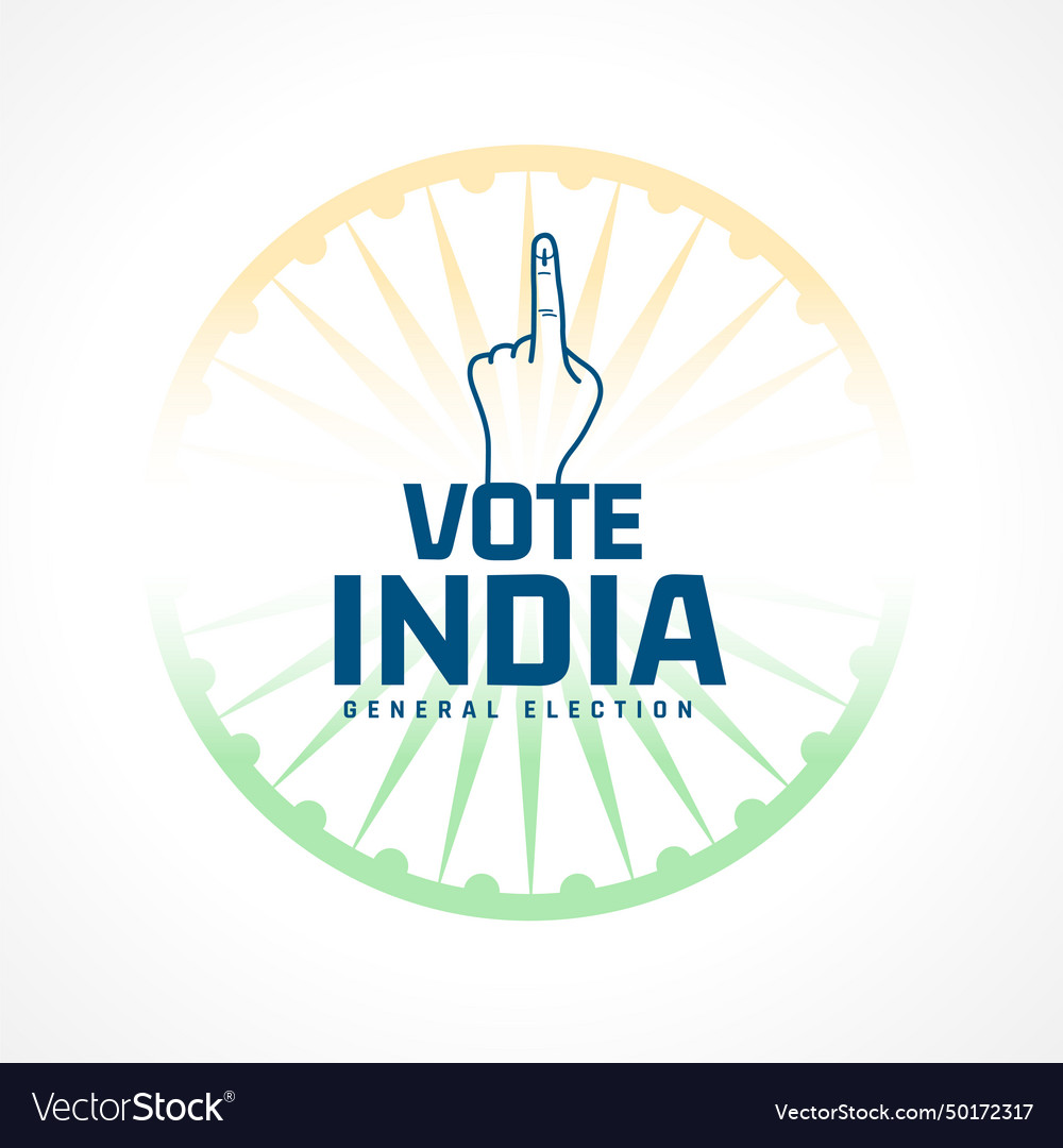 Indian general election voters background Vector Image