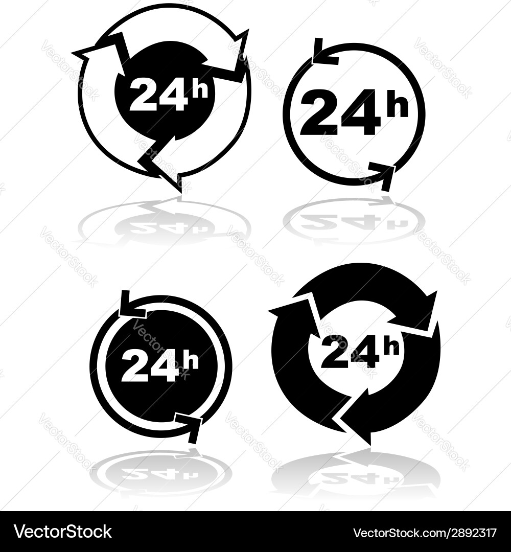 Round clock Royalty Free Vector Image - VectorStock
