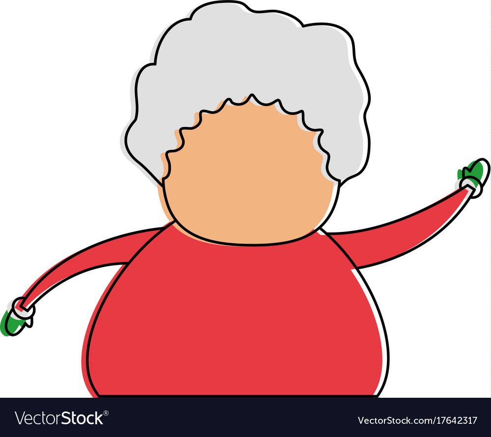 Woman old fat avatar icon image Royalty Free Vector Image