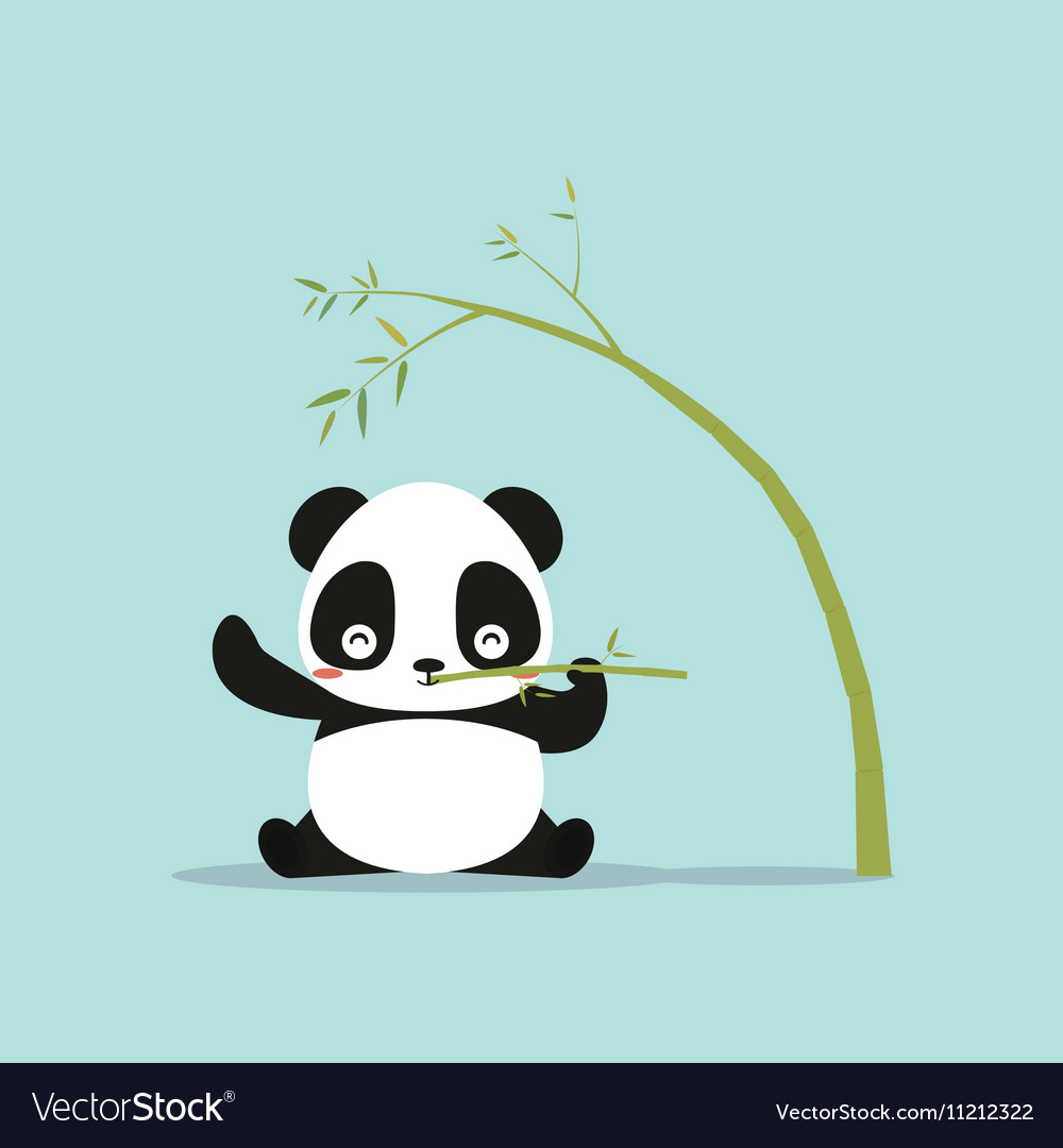 Kawaii panda Royalty Free Vector Image - VectorStock