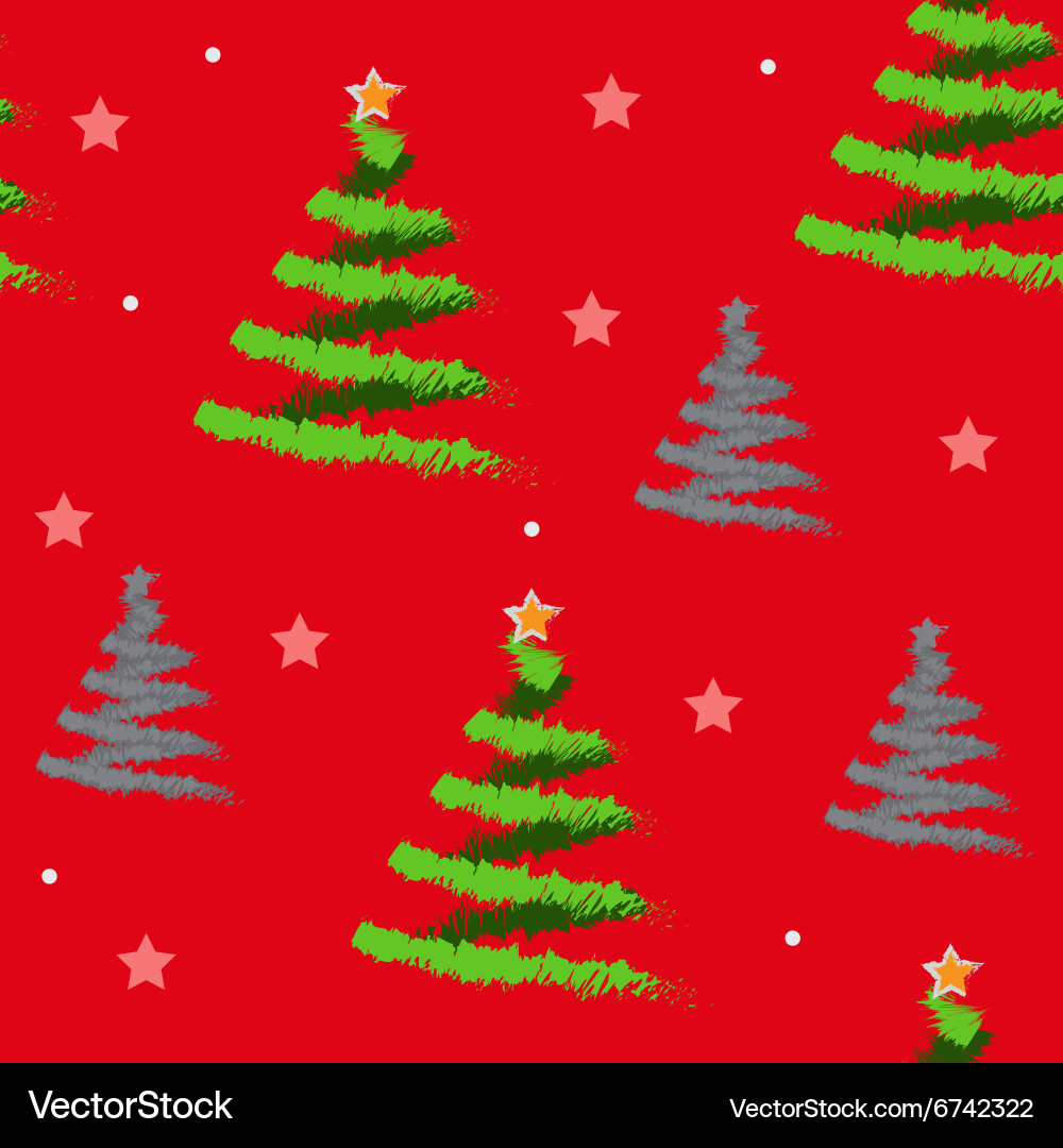 Christmas tree pattern Royalty Free Vector Image