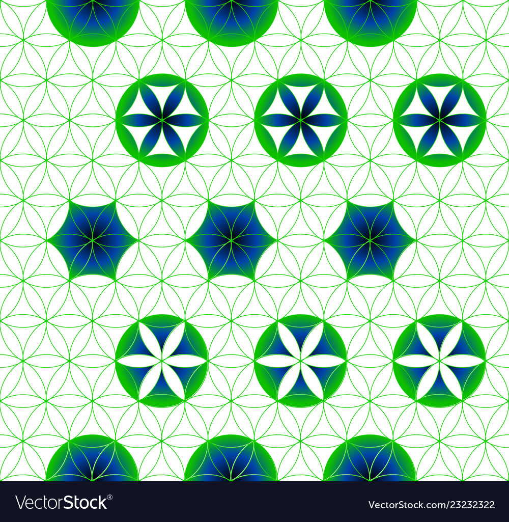 Flower of life sacred geometry seamless pattern Vector Image