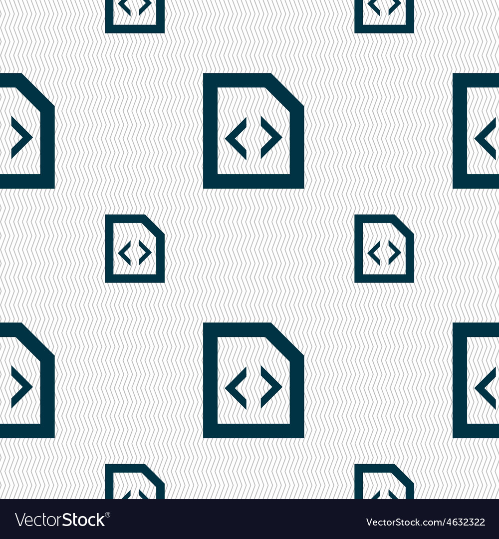 Programming code icon sign seamless pattern Vector Image