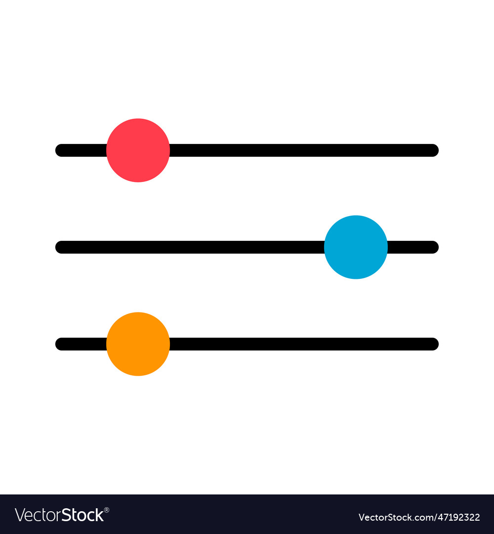 Volume mixer control icon filter sound symbol Vector Image