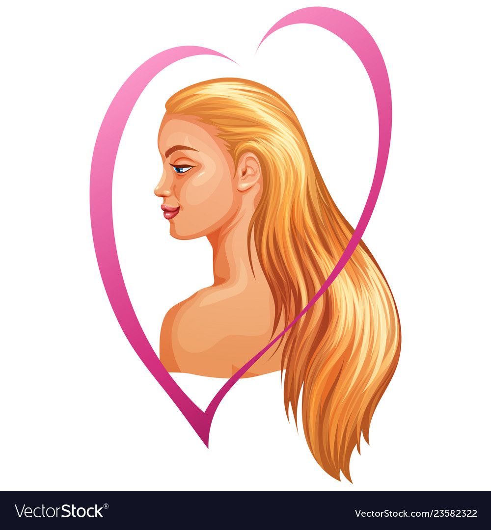 Womans Hairstyle And Scale Of Hair Extensions Vector Image