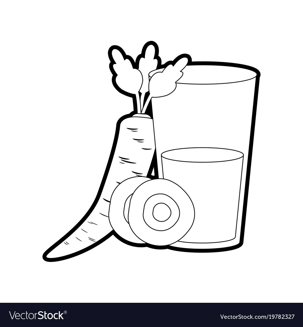 Carrot and juice design Royalty Free Vector Image