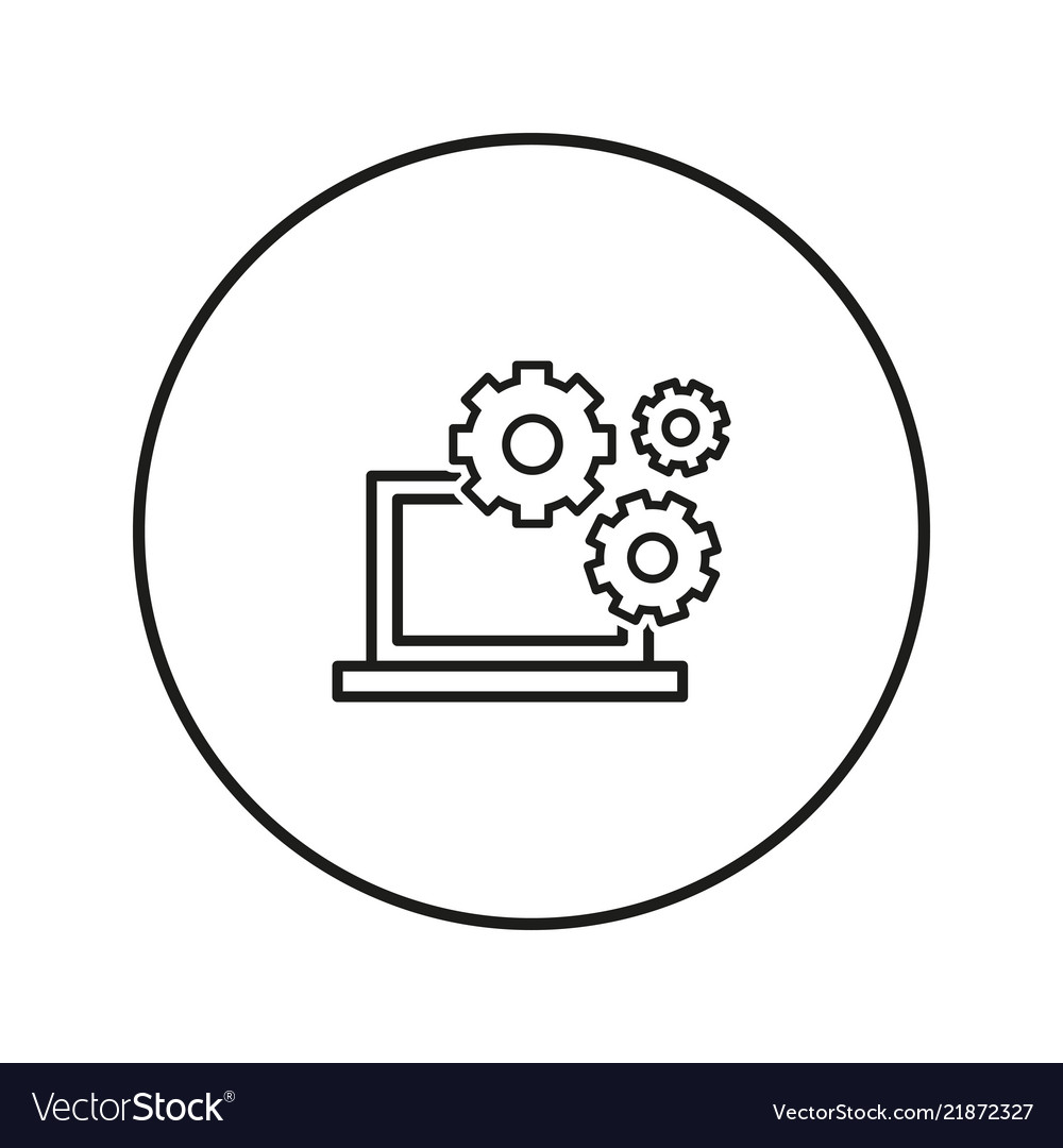 Computer operation icon line Royalty Free Vector Image