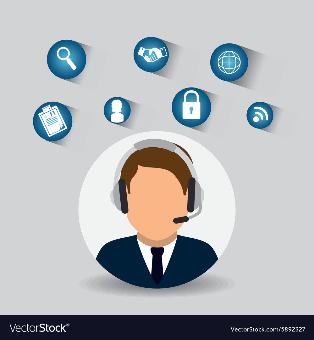 Customer service design Royalty Free Vector Image