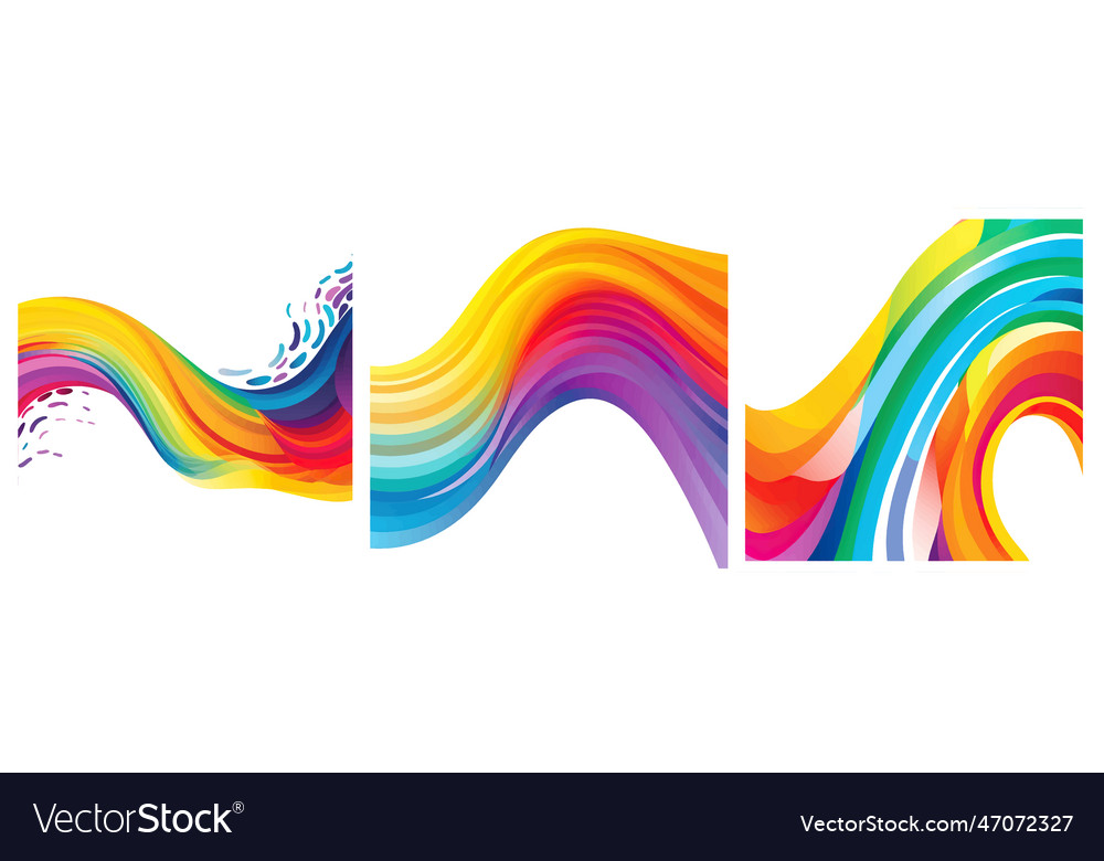 Set of rainbow colors frame Royalty Free Vector Image