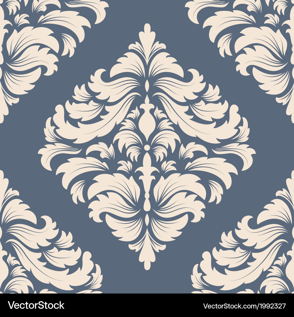 Vintage damask seamless pattern element Royalty Free Vector