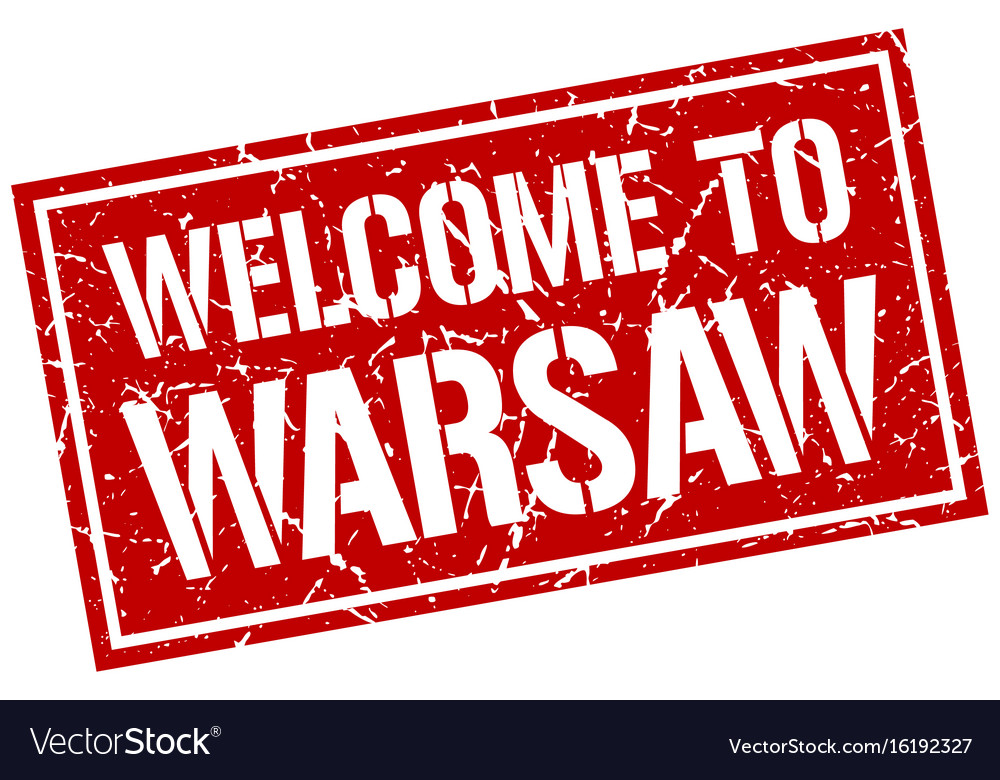 Welcome to warsaw stamp Royalty Free Vector Image