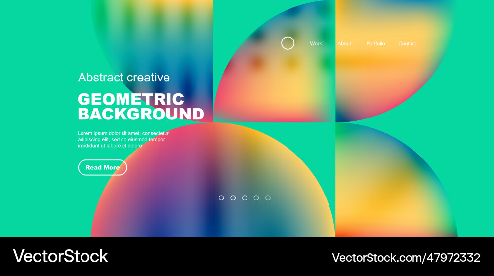 Circle abstract background with fluid gradient Vector Image