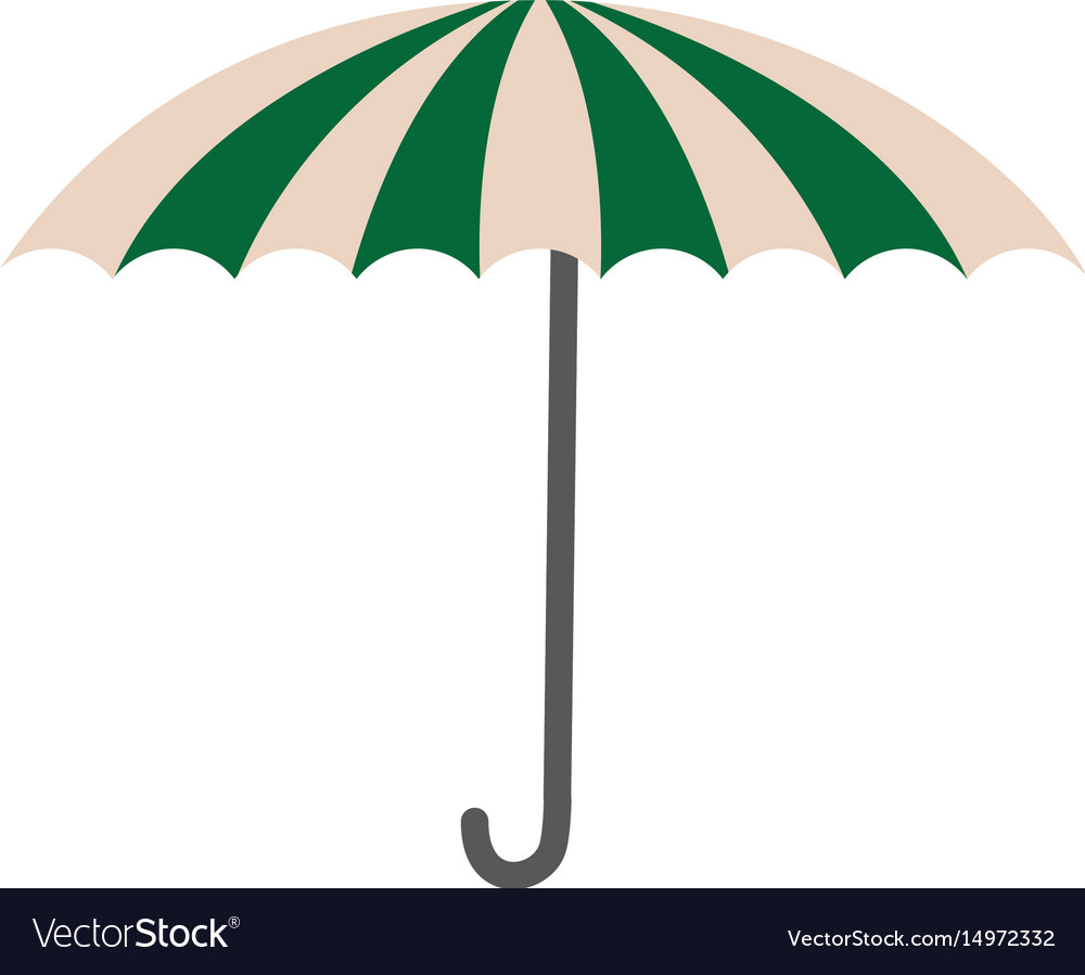 green and white umbrella