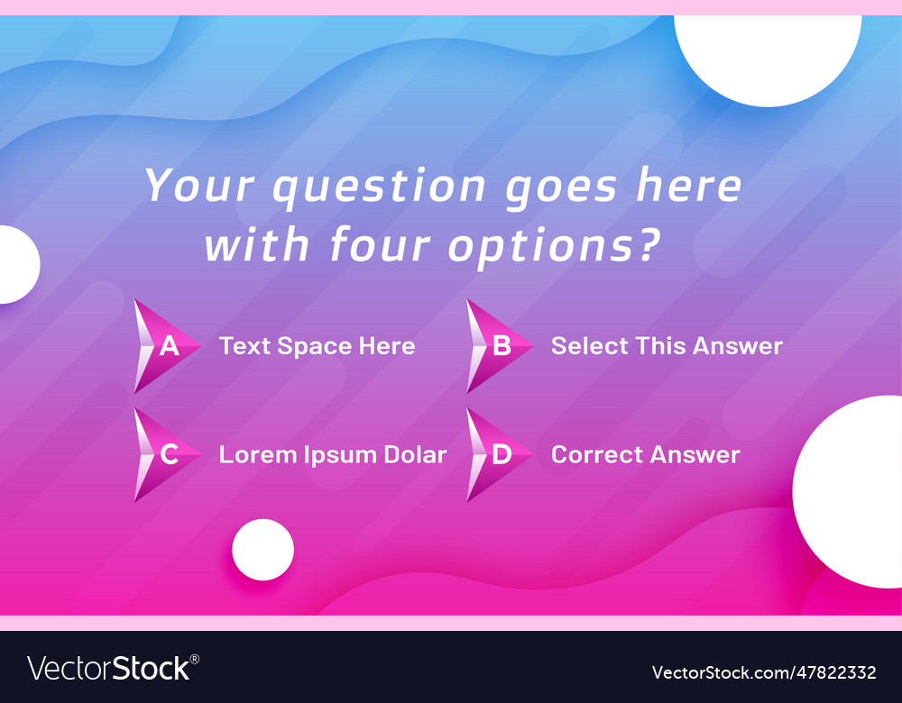 Intellectual Quest Game Show Banner For Your Vector Image